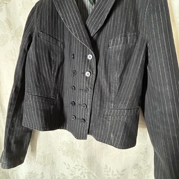 Vintage Lauren Jeans Co. Premium
Size Large Crop Jean jacket Double breasted - Picture 4 of 10